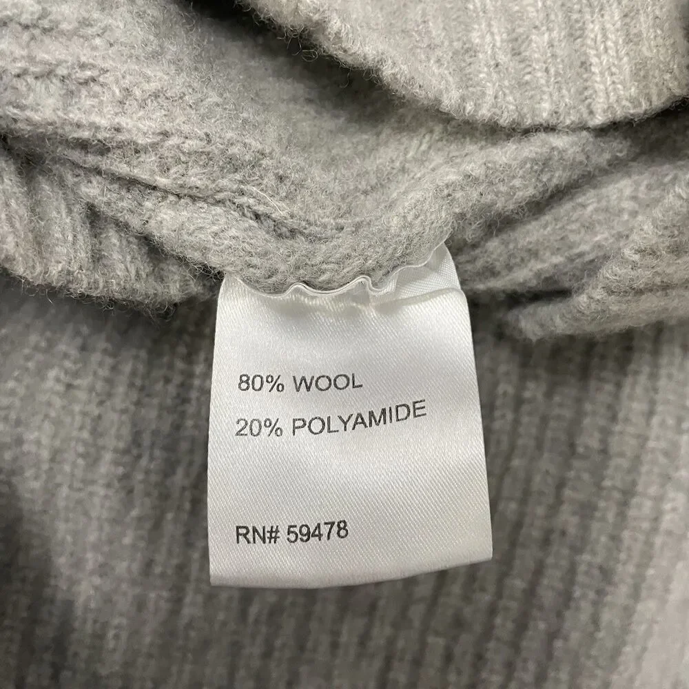 Giasone Men's XL Gray Colorblock Wool Blend Quarter Zip Italian Sweater